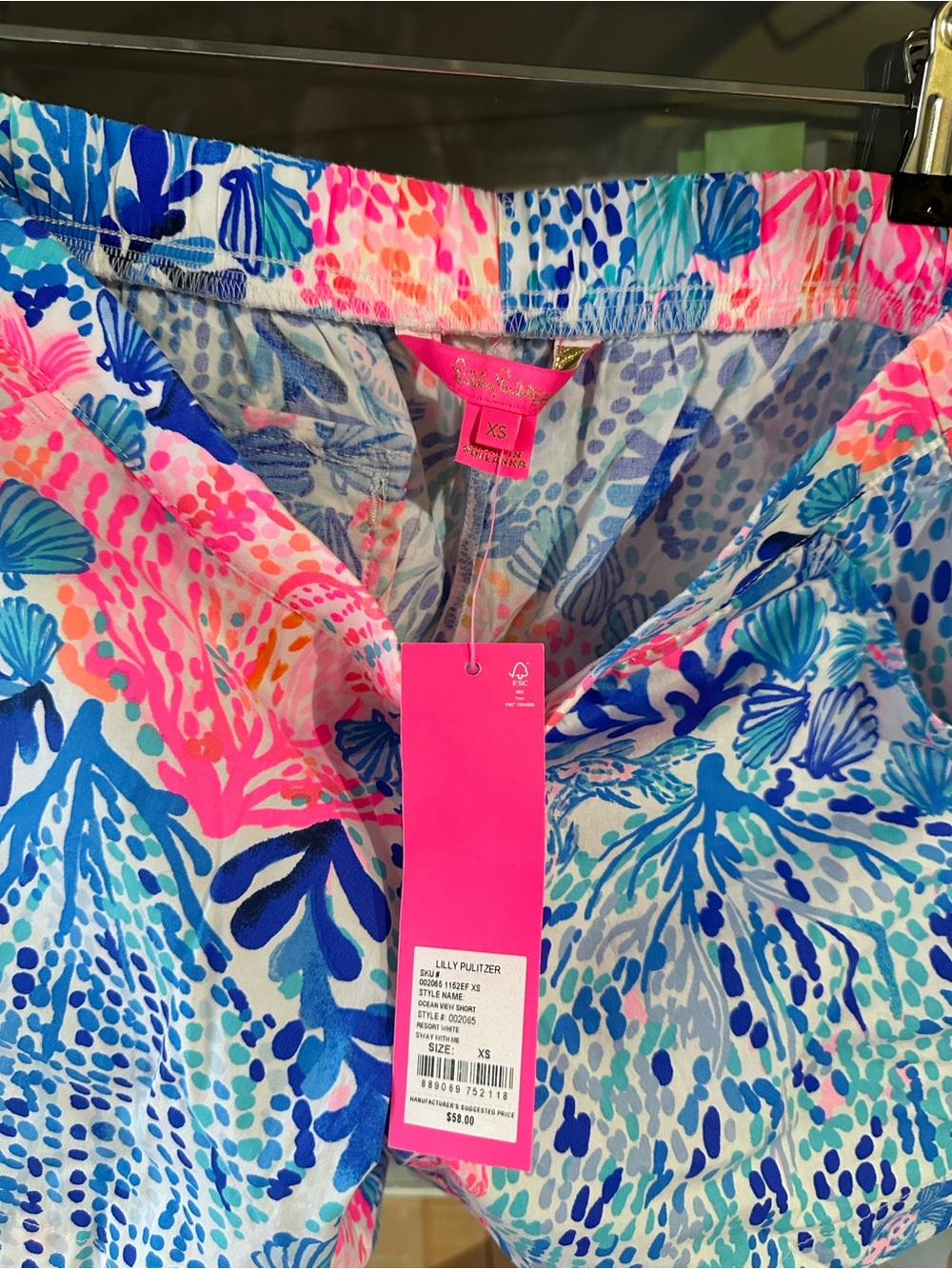 Lilly Pulitzer Pink & Blue Printed Scallop Hem Skort - Picture 3 of 4